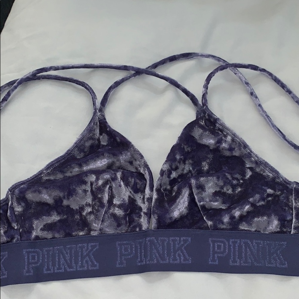 VS Pink Velvet Bralette